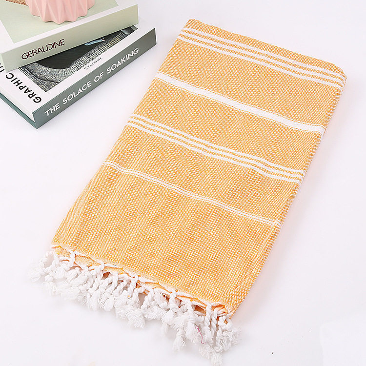 Striped Cotton Turkish Bath Towel Camping Beach Fitness Blanket