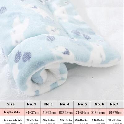 Winter Pet Litter Dog Cat Cage Cushion Quilt Teddy Golden Wool Thick Blanket